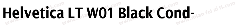 Helvetica LT W01 Black Cond字体转换